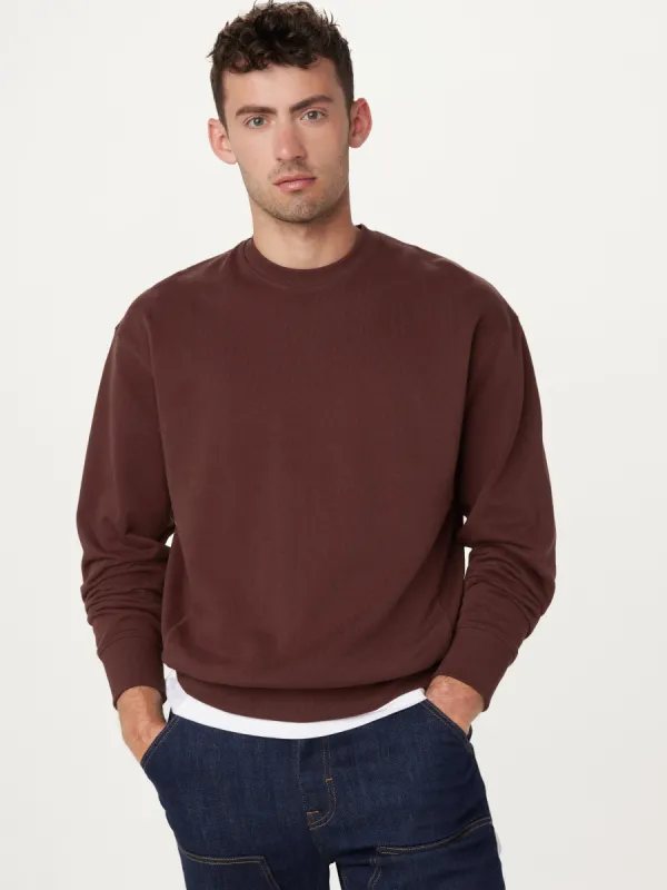 The French Terry Sweatshirt in Bordeaux sold by Frank & Oak