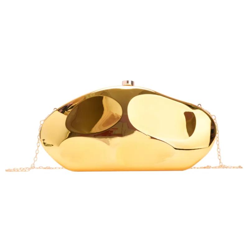Niche design metal acrylic bag shaped stone hand bag banquet fashion exquisite small bag 799845346236 sold by Cocomelody