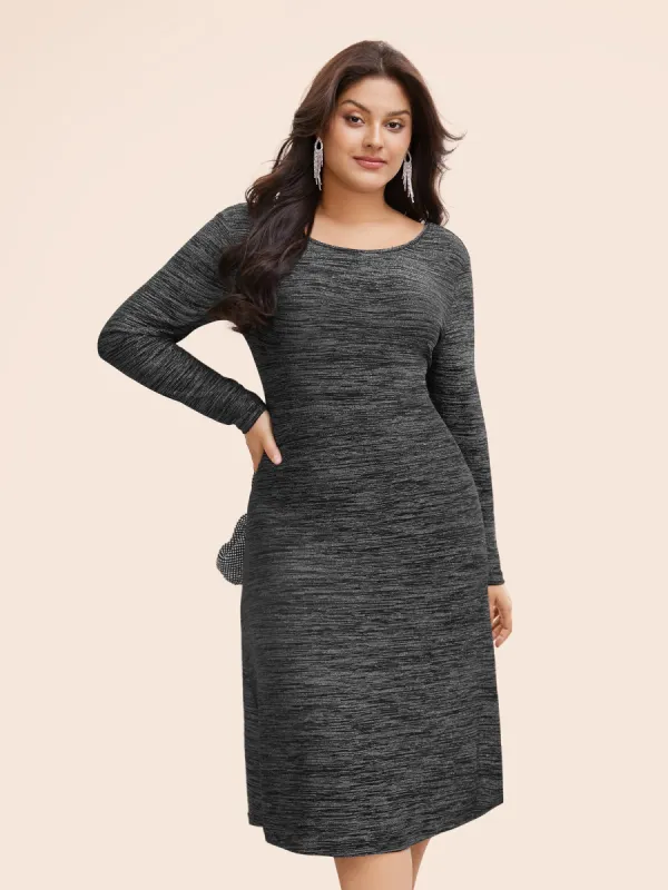 Glitter Round Neck Backless Dress sold by Bloomchic
