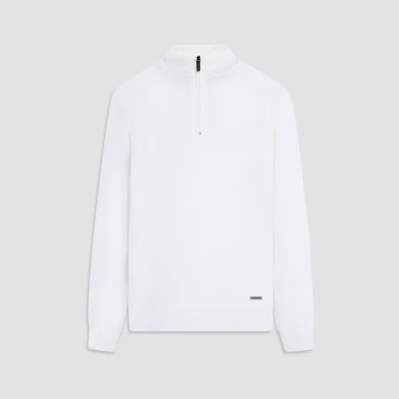 Spencer Quarter-Zip Super Merino Sweater sold by Bugatchi