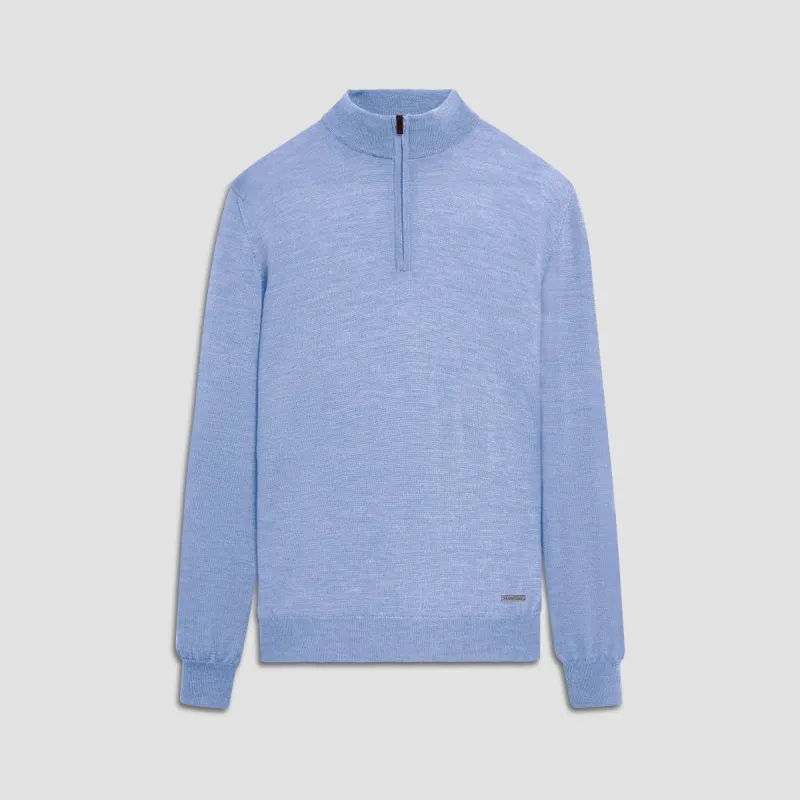Spencer Quarter-Zip Super Merino Sweater sold by Bugatchi