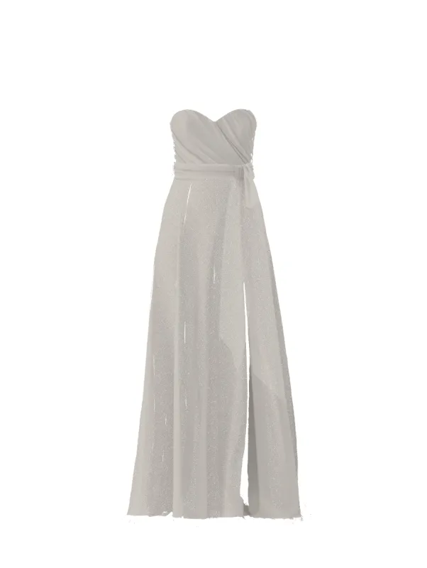 Bodice(Jaycie), Skirt(Arabella),Belt(Sash), dove sold by Amsale
