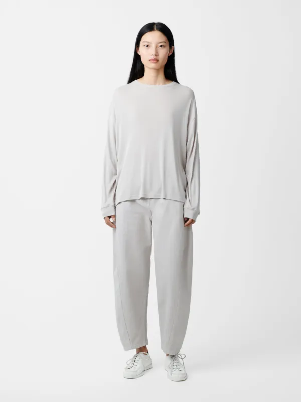Simmons Lyocell T-shirt in Bone Grey sold by Studio Nicholson