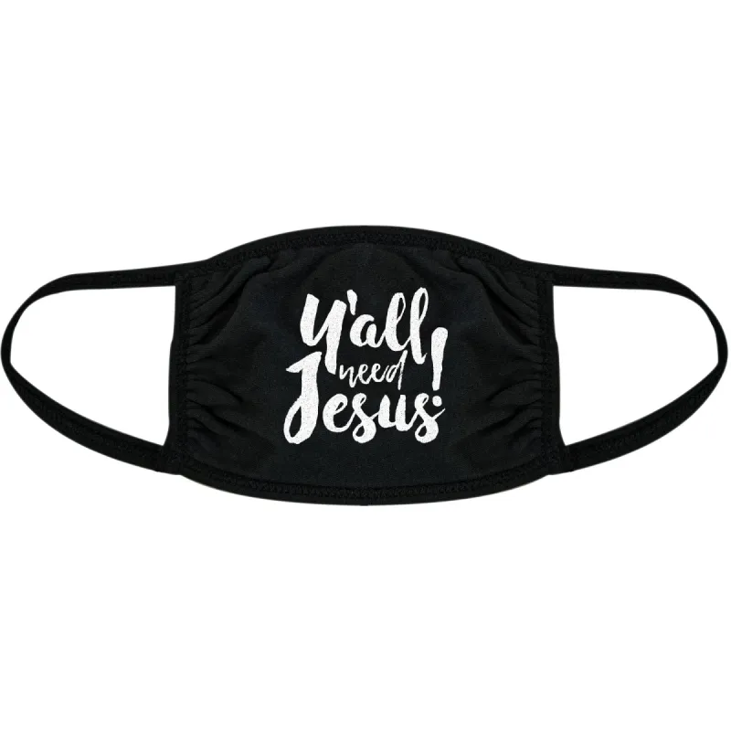 Y'all Need Jesus Face Mask Mask sold by Crazy Dog T-Shirts