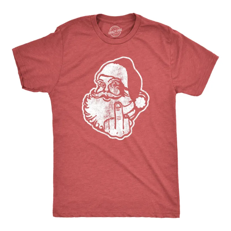 Middle Finger Santa Men's T Shirt sold by Crazy Dog T-Shirts