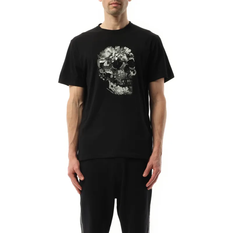 Skull Print T-Shirt in Black/Grey sold by MARAIS