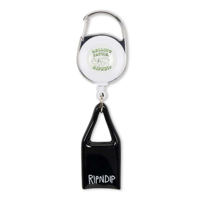 Rolling Fatties Lighter Leash Keychain (Silver/Black ) sold by Ripndip