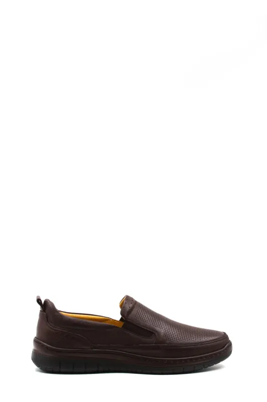 Brown Perforated Leather Slip-On-Wessi sold by Wessi