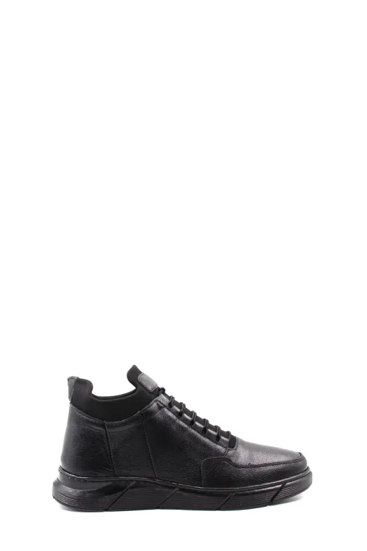 Black Leather High-Top Sneakers Wessi sold by Wessi