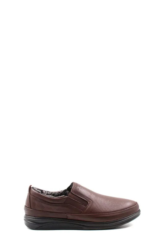 Men's Brown Fur-Lined Slip-On Shoes-Wessi sold by Wessi