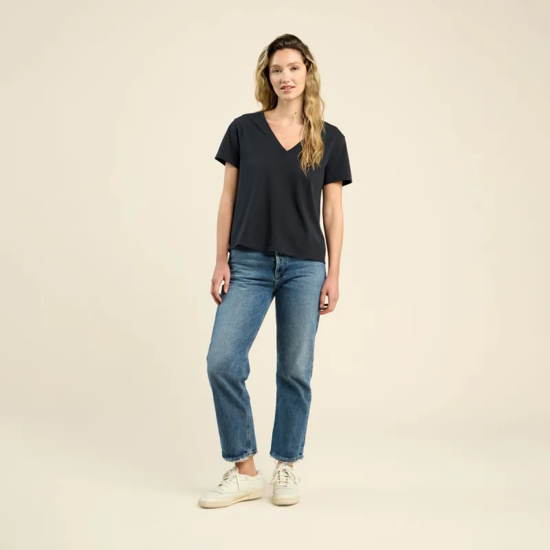 Vintage Cotton V-Neck Everyday T-Shirt sold by nuuds