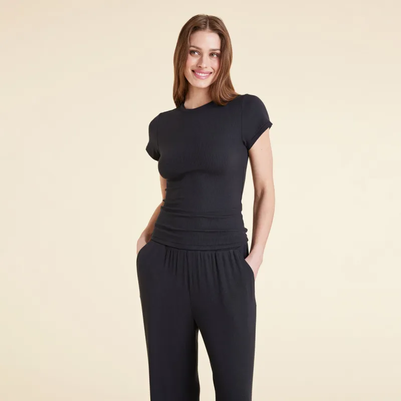 Slinky Rib Tee sold by nuuds