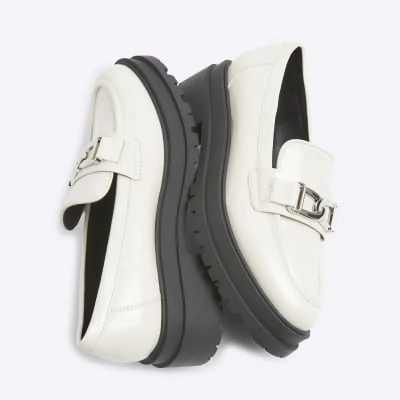 Cream Trim Chunky Loafers sold by River Island