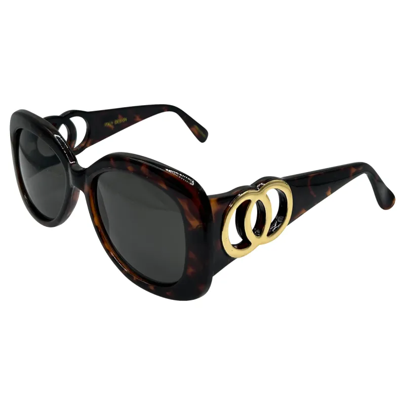 BESITOS Tortoise/Super Dark Mod 90s Sunglasses sold by Giant Vintage