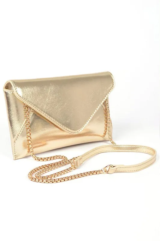 Convertible Metallic Envelope Clutch sold by Charming Charlie
