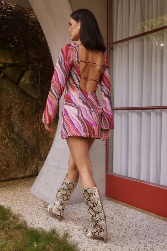 HERLANI MINI DRESS - APOSTLE PRINT sold by Runaway The Label