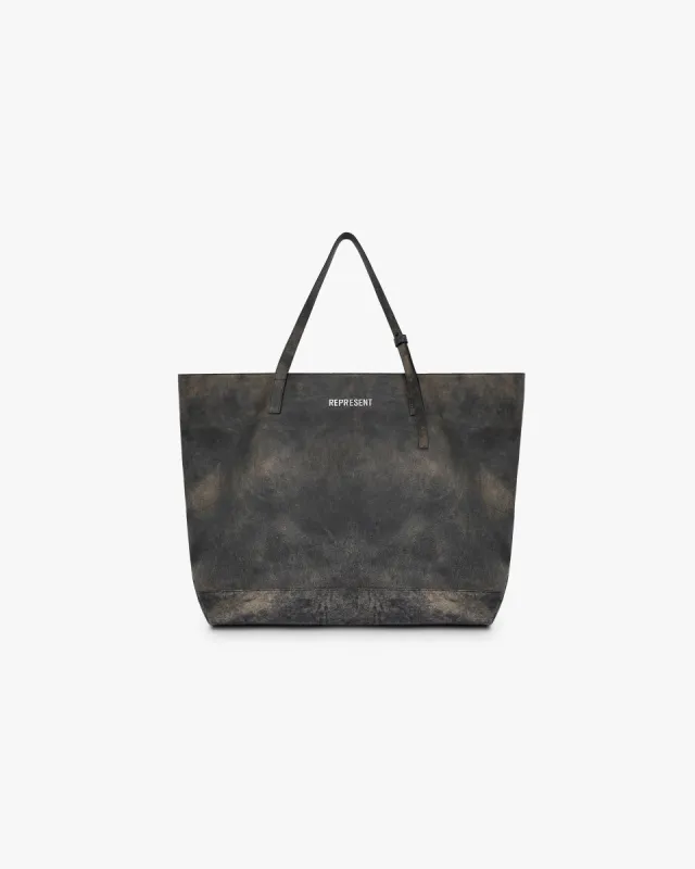 Distressed Leather Tote Bag - Brown sold by Represent