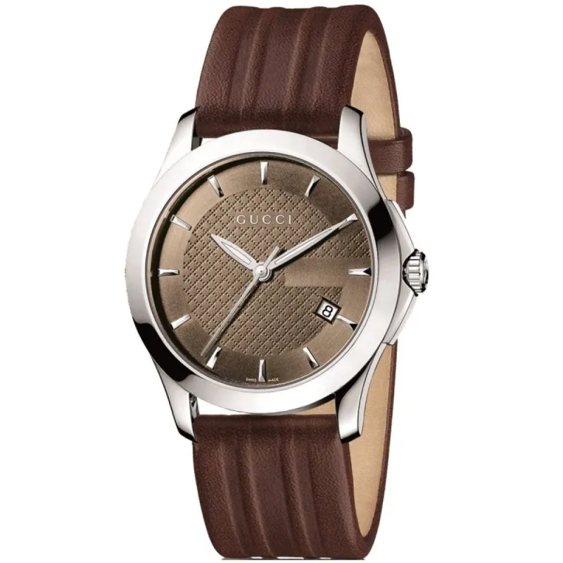 Gucci YA126403 G-Timeless Brown Dial Men's Watch sold by Watch & Watch