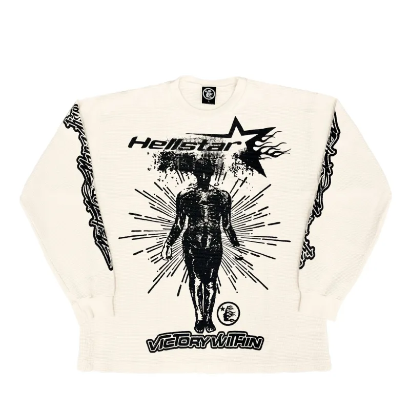 Hellstar Studios Victory Thermal L/S Tee White sold by PLUS