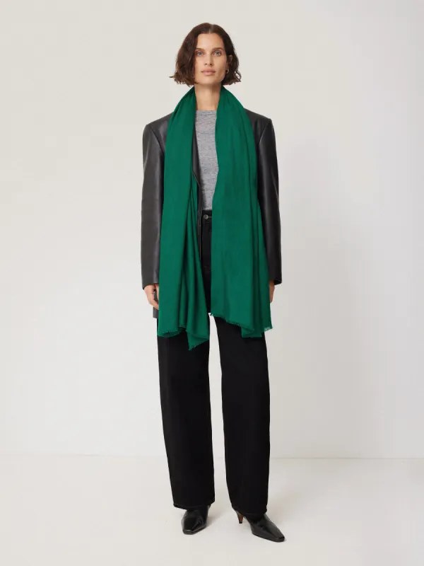 Wool Silk Pashmina | Green sold by Jigsaw