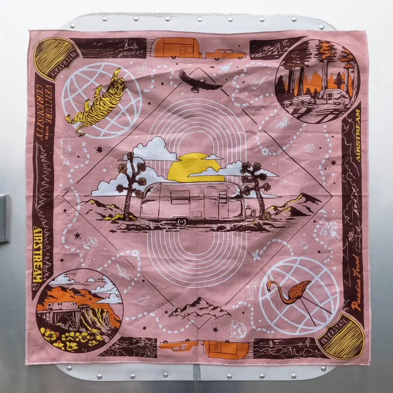 "Venture With Curiosity" - Airstream x BANDITS (Beige) sold by Bandits Bandanas