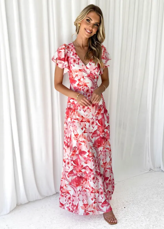 Chopra Maxi Dress - Pink Floral sold by Gingham & Heels