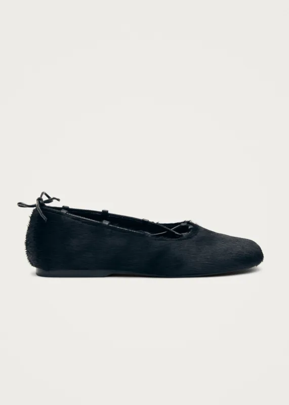 Hollis Soft Black Leather Ballet Flats sold by Alohas