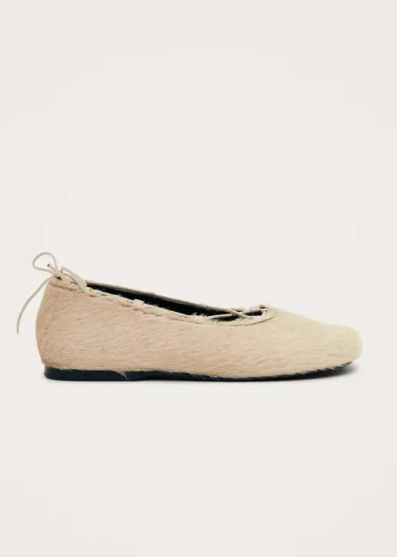 Hollis Soft Cream Leather Ballet Flats sold by Alohas