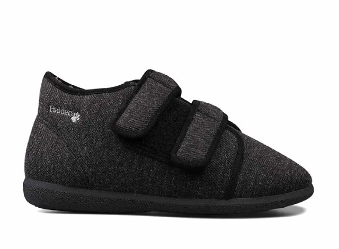 Padders BRIAN Mens Slippers Charcoal sold by Shuperb