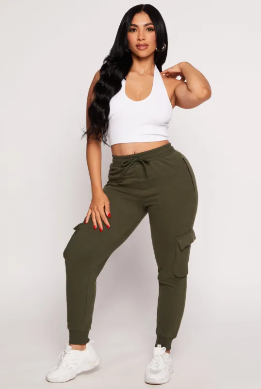 Fleece Lined Cargo Sweatpants sold by Rainbow