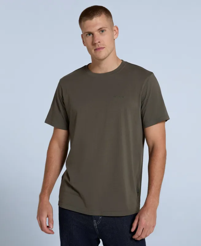 Icon Mens Plain T-Shirt - Dark Khaki sold by Animal