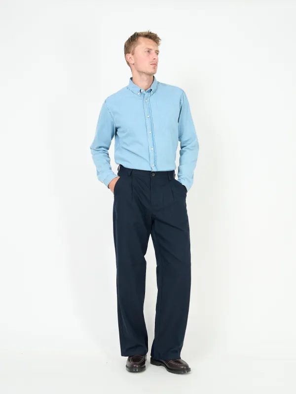Orsman Trousers Stockbridge Navy sold by Oliver Spencer