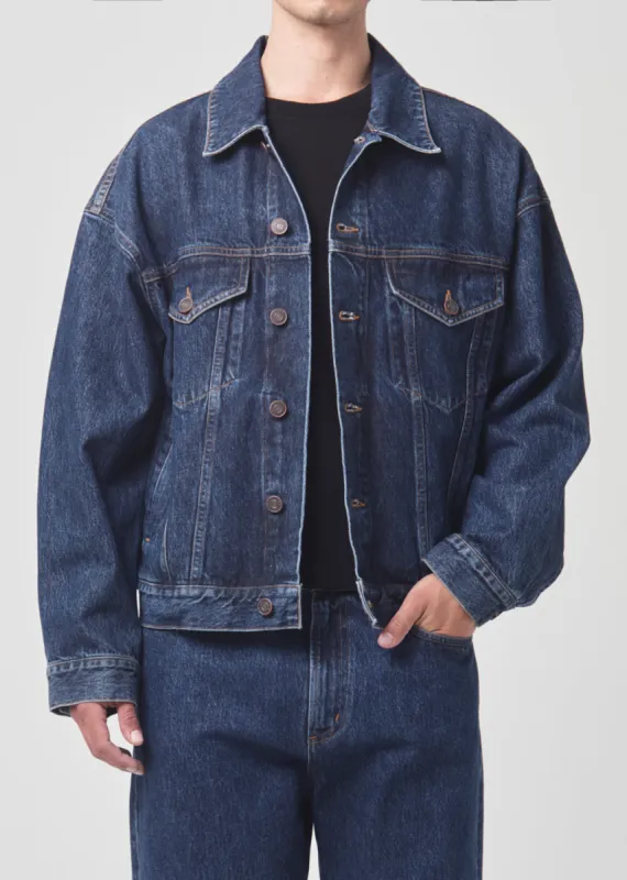 Stefano Jean Jacket in Pendulum sold by Agolde