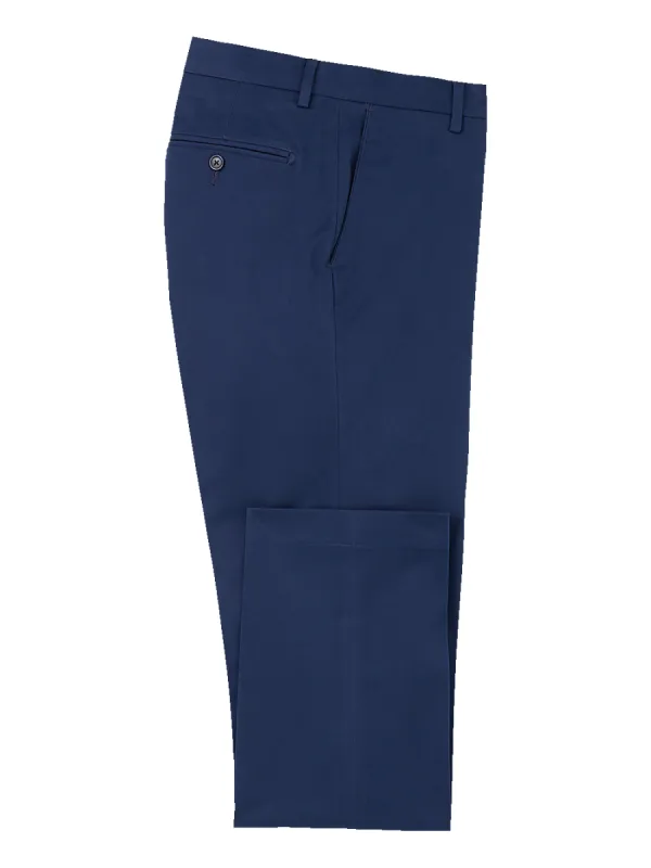 Cotton Stretch Twill Pants - Bright Navy sold by Paul Fredrick
