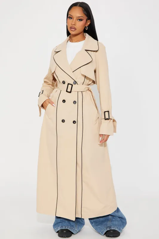 Always Classic Belted Trench - Khaki sold by Fashion Nova