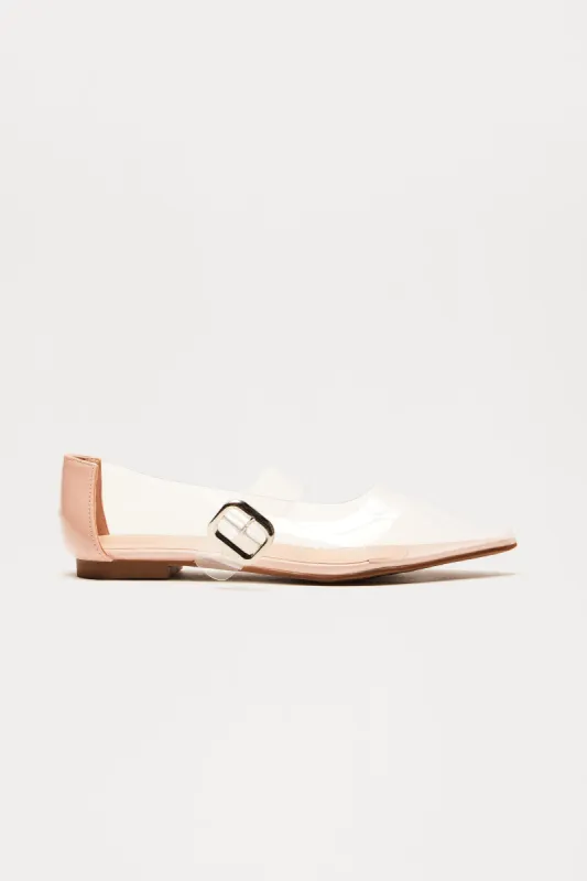 Valletta Buckle Flats - Nude sold by Fashion Nova