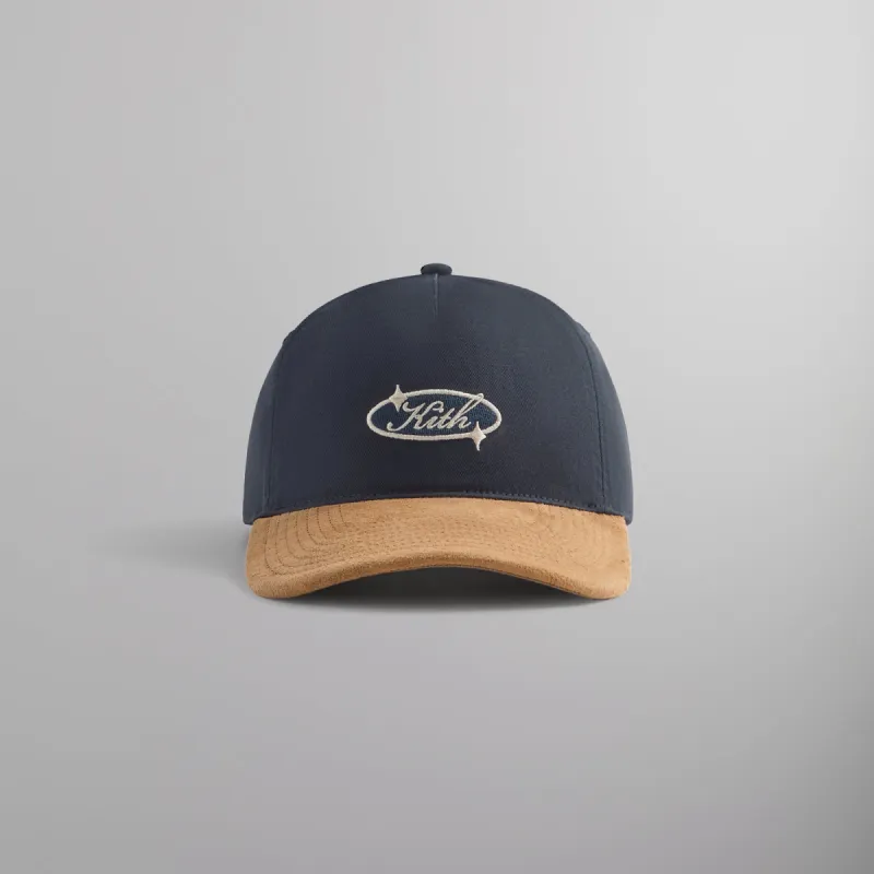 Kith Bay Low Profile Pinch Crown Snapback With Suede Brim - Nocturnal sold by Kith