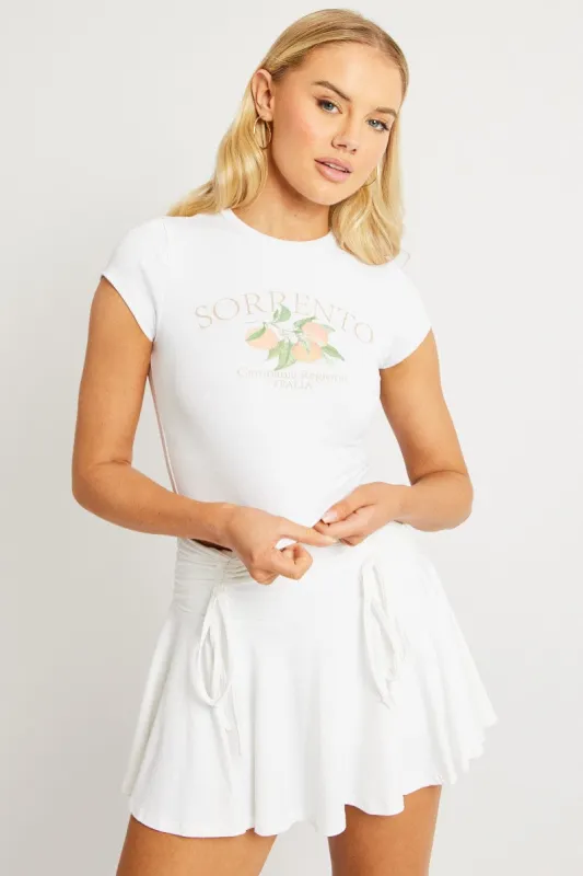 White Graphic Tee Short Sleeve sold by Ally Fashion