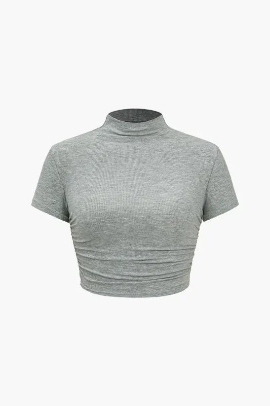 Grundlæggende solid beskåret t-shirt sold by Micas