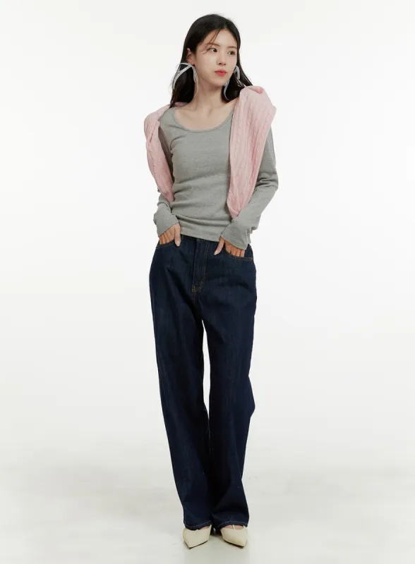 Classic Cotton Straight Jeans OA405 sold by Lewkin