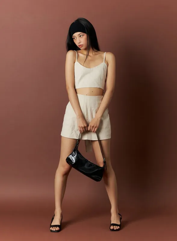 Linen Skorts IU412 sold by Lewkin