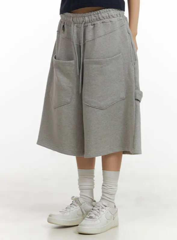 Baggy Midi Sweat Shorts CU413 sold by Lewkin