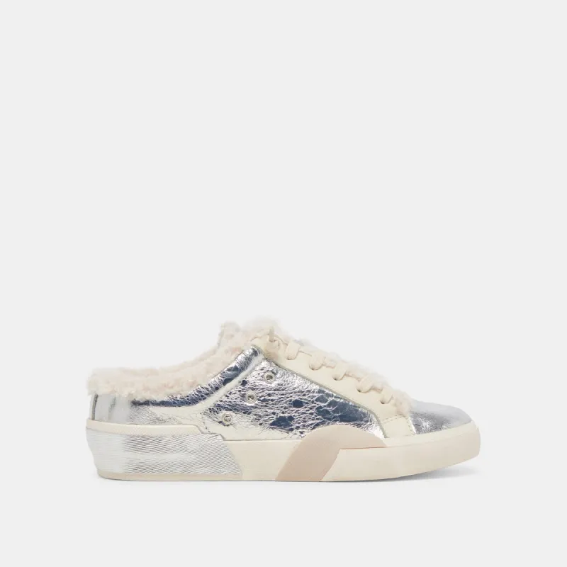 ZANTEL SNEAKERS SILVER MULTI DISTRESSED LEATHER sold by Dolce Vita