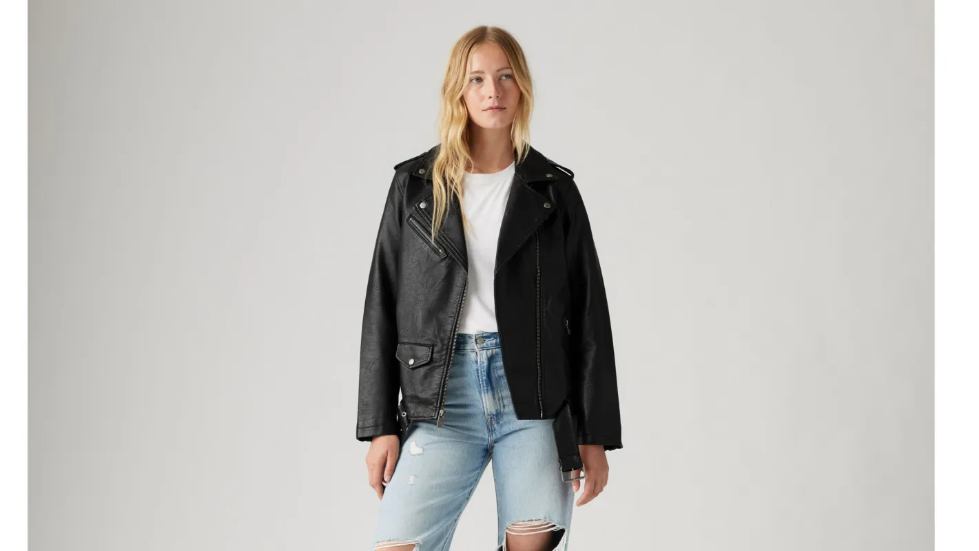 Longline Faux Leather Moto Jacket sold by Levi's