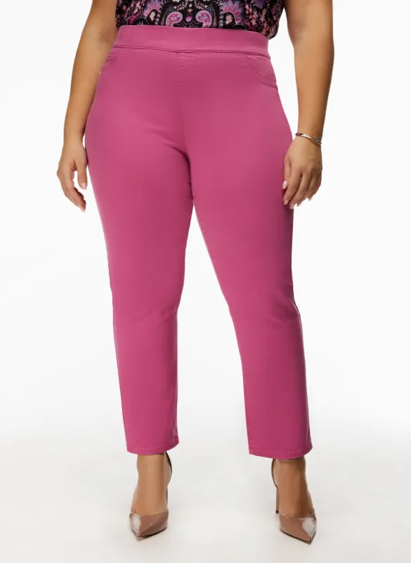 Straight Leg Pull-On Jeans sold by Laura