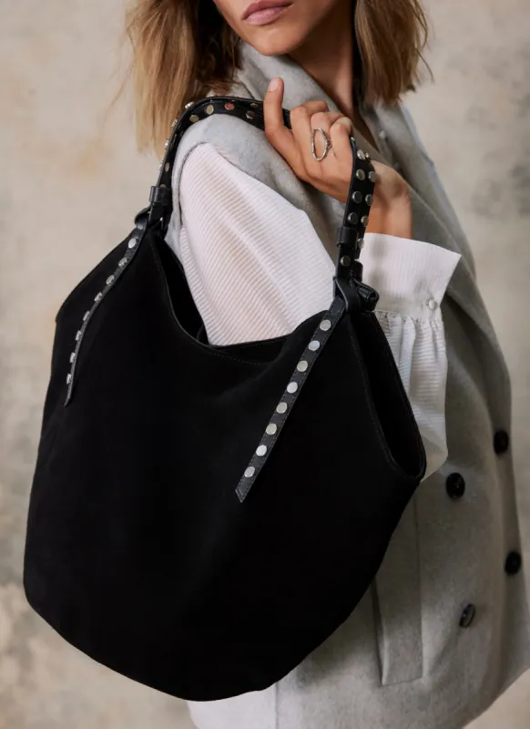Black Suede Studded Bag sold by Mint Velvet