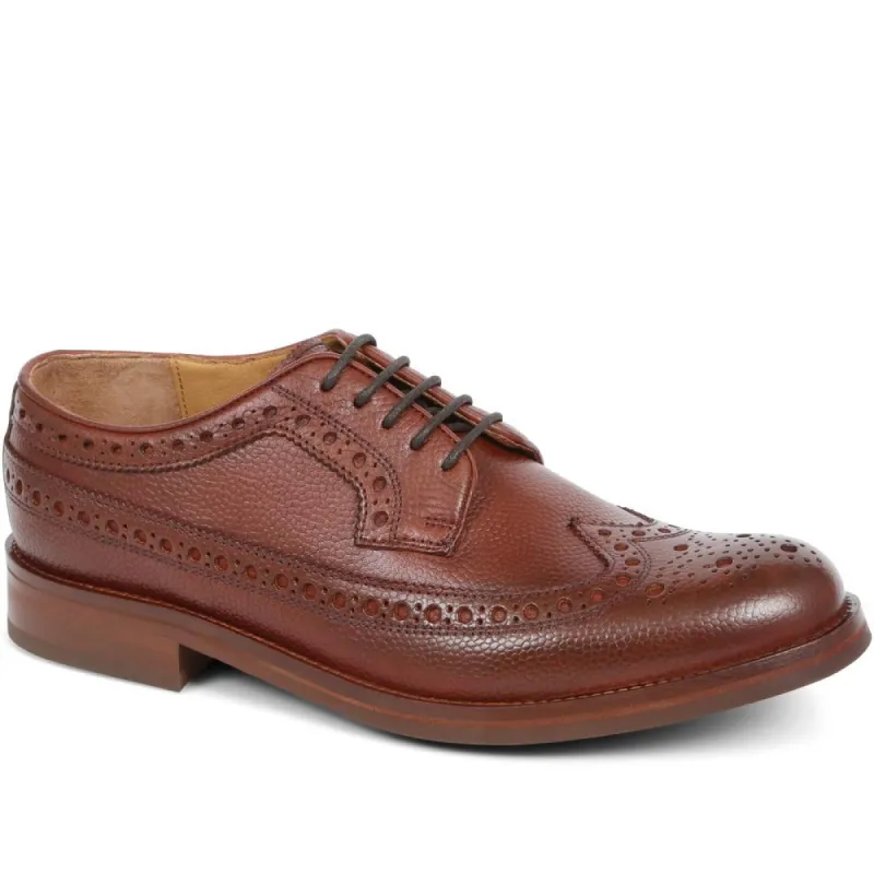 Barney Leather Derby Brogue Shoes - BARNEY / 319 277 sold by Jones Bootmaker