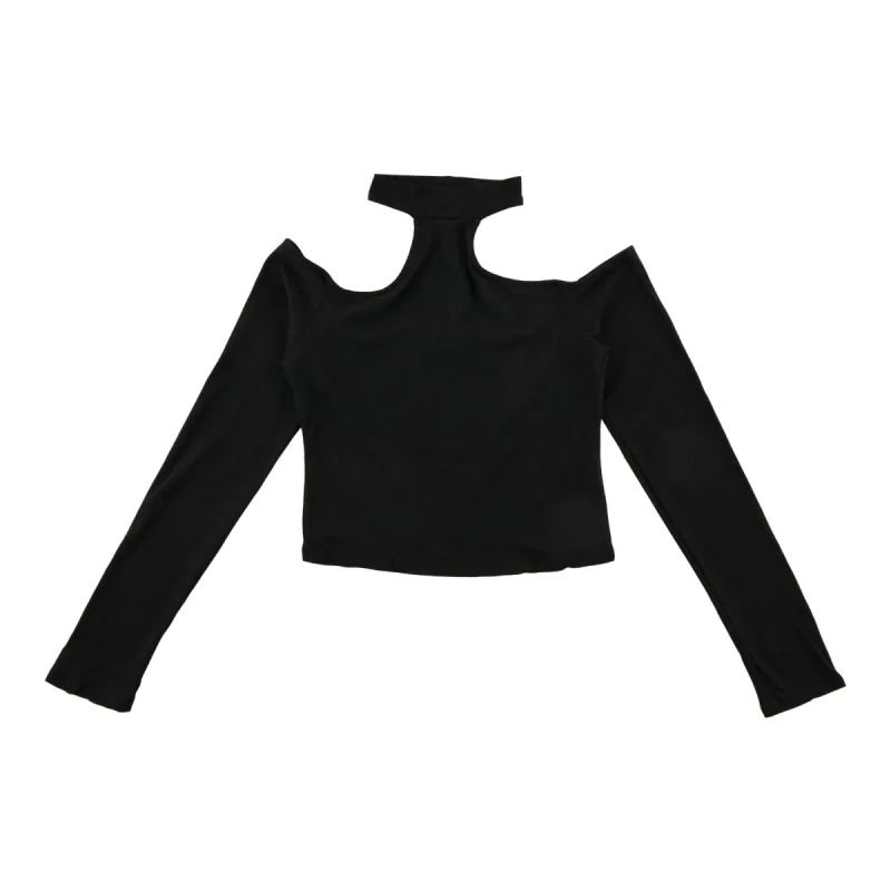 Women's Cropped Long Sleeve Cold Shoulder Top sold by Giant Tiger