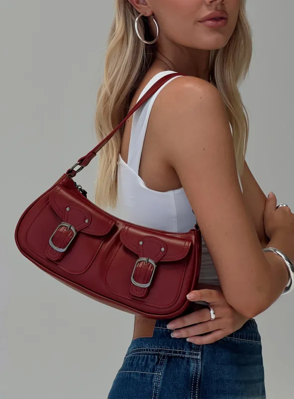 Jayalen Shoulder Bag Red sold by Princess Polly