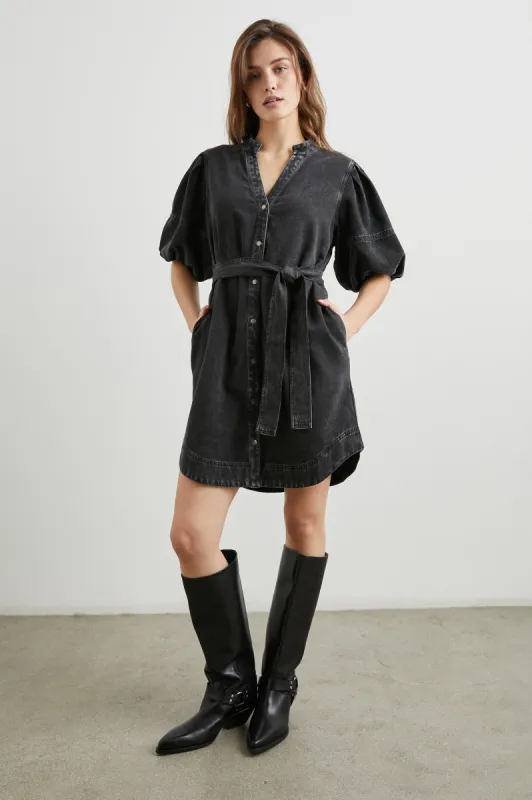 KINGSLEY DRESS - FADED BLACK sold by Rails